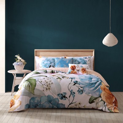 Bebejan Maia Blue 100% Cotton 5-Piece Reversible Comforter Set