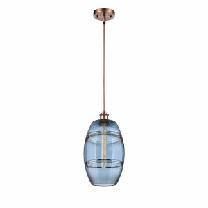 Vaz - 1 Light Stem Hung Mini Pendant In Industrial Style-9.88 Inches Tall and 8 Inches Wide - 1 of 1