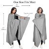 Catalonia Women Hooded Wearable Blanket Cape Cardigan Cloak Wrap Shawls Snuggy Fuzzy Fleece Cape with Hand Pockets, Woman Cozy Gift Plush Throw Wrap - 4 of 4
