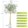 9/10FT Artificial Olive Tree - Realistic Faux Plant w/Cement Planter - 3 of 4