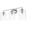 Elegant Lighting Mayson 3 light Chrome and Clear Bath Sconce - 2 of 4