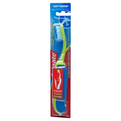 Colgate Travel Toothbrush in Foldable Compact Size with Cover - Soft - Trial Size - 1ct