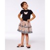 Deux par Deux Girl Organic Cotton Top with Applique Black and Pink Butterfly - 3 of 4