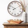 16 Thin Frame Wall Clock Red/brown - Threshold™ : Target