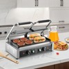 VEVOR Commercial Panini Grill, 3600W Electric Sandwich Panini Maker, Stainless Steel Double Sandwich Press, Panini Grill with Temp Control & 19"x9" - 2 of 4