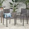 APRILSOUL35.00“Outdoor Modern Aluminum Dining Chair with Rope Seat (Set of 2) - 3 of 4