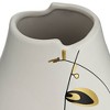 Dahlia Studios Tribeca 10 3/4" High Matte White Decorative Graphic Vase - 3 of 4