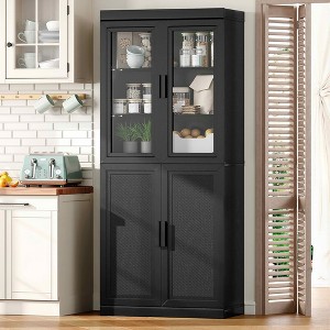 MAYEERTY Natural Wood Grain Storage Cabinet Set - 1 of 4