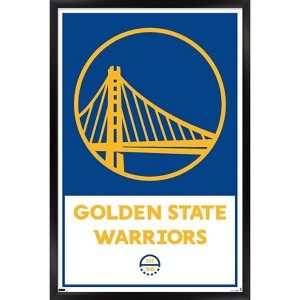 Trends International NBA Golden State Warriors - Logo 21 Framed Wall Poster Prints - 1 of 4