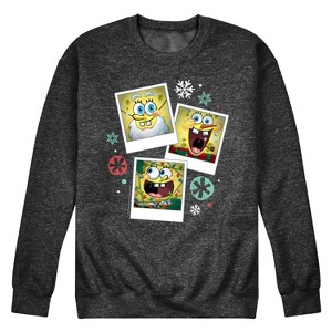 Men's - SpongeBob SquarePants - Festive Christmas Photos Graphic Fleece Sweatshirt - 1 of 4