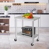Commercial Grade Stainless Steel Work Table NSF Certified, 300Lb Capacity w/Adjustable Undershelf & Locking Casters for Kitchen, Restaurant, Garage - 2 of 4