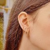 3 Pairs Small Huggie Hoop Earrings Tiny Cartilage Earrings Unisex Cubic Zirconia 8mm/10mm/12mm - 3 of 4