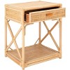 Bali 1 Drawer 1 Shelf Nightstand - NST4001 - Safavieh - 4 of 4
