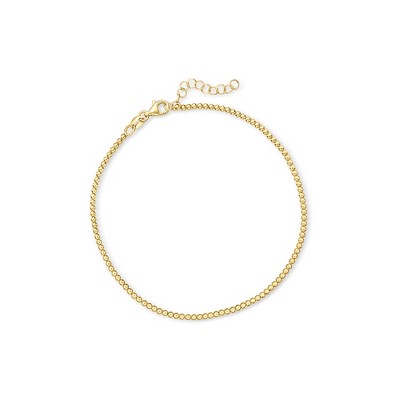 Pure Collection by Ross-Simons Italian 2mm 18kt Gold Vermeil Bead-Chain Anklet Size 9