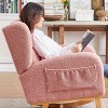 CAVINAS Polyester Fabric Glider Rocking Chair with High Backrest,Cozy Upholstered Rocking Chairs,Nursery Accent Chair for Bedroom - 4 of 4