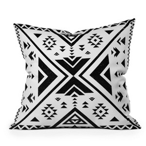 Nature Magick Southwest Geometric Bohemian Throw Pillow Black/White - Deny Designs - 1 of 3