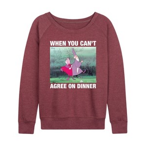 Women's - Disney - The Sword And The Stone Lightweight French Terry Wide Neck Long Sleeve Shirt - 1 of 4