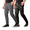 Galaxy By Harvic Men's Slim Fit Cotton Stretch Twill Cargo Joggers-2 Pack - 2 of 4