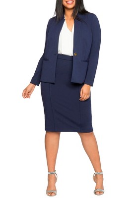 Eloquii Women's Plus Size The Ultimate Stretch Suit Pencil Skirt - 30 ...