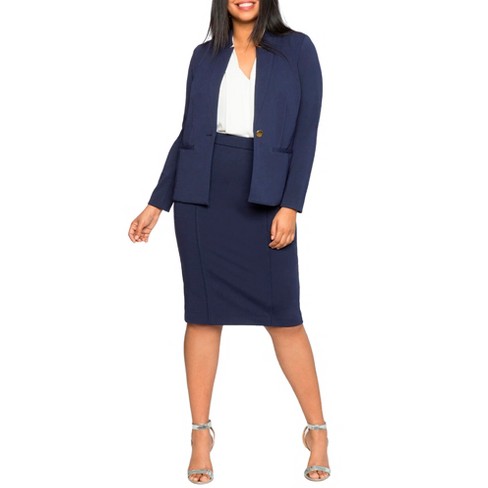 Plus size hotsell pencil skirt suit