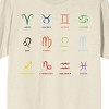 Celestial Tropics Rainbow Astrological Signs Men's Natural T-Shirt - 2 of 3