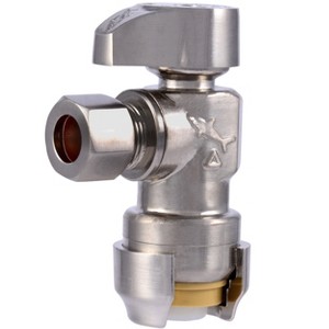 SharkBite 1/2 x 3/8 Inch Compression Angle Stop Valve, Quarter Turn ...