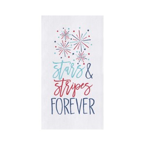 C&F Home Stars & Stripes Forever 4th of July Fireworks Cotton Flour Sack Kitchen Towel Patriotic Dishtowel Decoration - 1 of 4