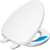 TruComfort with Flex Inserts Elongated Plastic Toilet Seat Never Loosens and Easy Clean White - Mayfair by Bemis - image 3 of 4