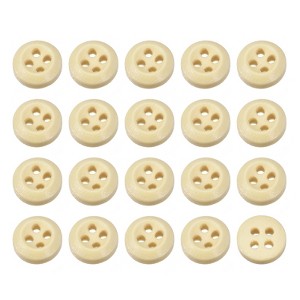 Unique Bargains Wooded Sewing DIY Craft Clothing Sewing Round Buttons 50 Pcs - 1 of 4