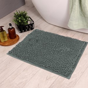 Unique Bargains Bathroom Rug Mat Non-Slip Chenille Shaggy 15.75"x23.62"x1.06" - 1 of 4