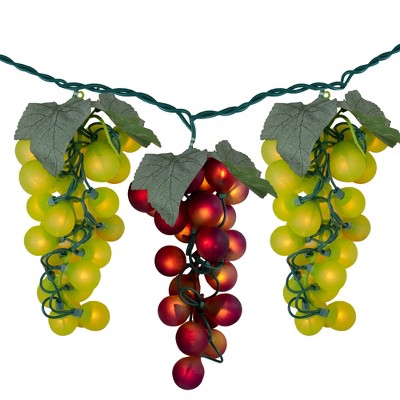 Northlight 100-Count Yellow and Red Grape Clusters Christmas Light - 5ft Green Wire