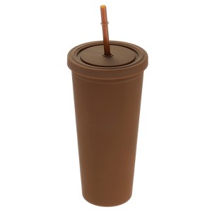 Unique Bargains Insulated Double Wall Acrylic Straw Tumbler - 1 of 4