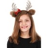 HalloweenCostumes.com  Women Women's Reindeer Holiday Glitter Bow Headband, Brown/Red/Brown - 2 of 3