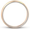 Pompeii3 6MM 14k White & Yellow Gold Two Tone Brushed Wedding Band Mens Beveled Ring - 3 of 4