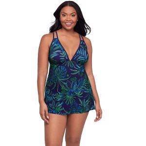 Trimshaper Women's Tracey Adjustable Coverage Swimdress - 1 of 3