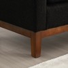 Upholstered Bench, Ottoman Bench with Wood Legs & Bolster Pillows For End Of Bed, Bedroom, Living Room, Entryway - 4 of 4
