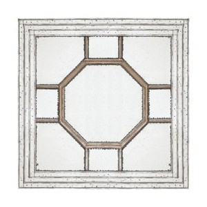 Dexmalle 48"x48" Antique Style Decorative Square Wall Mirror - 1 of 4