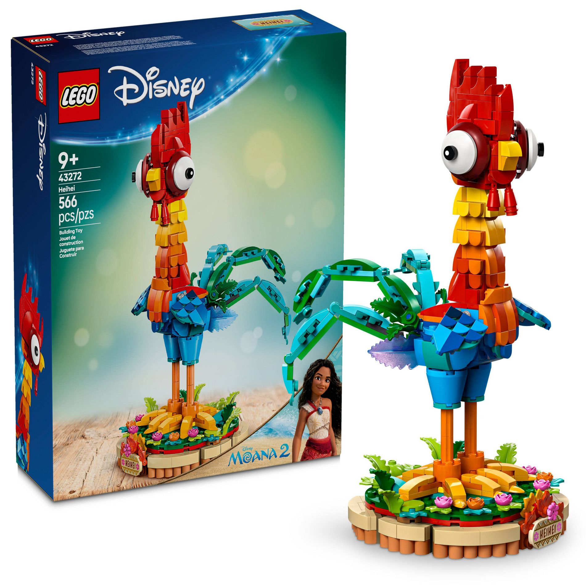 LEGO Disney Moana 2 Heihei Buildable Animal Model Kit, Christmas Gift Ideas for Kids' - 43272