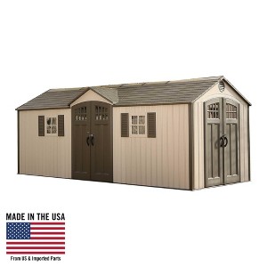 Lifetime 20 ft. x 8 ft. Outdoor Storage Shed, Tan (60127) - 1 of 4