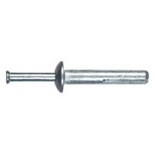 Hillman 1/4 Inch by 1.5 Inch L Steel Mushroom Head Hammer Drive Masonry Anchor For Dry and Indoor Environments, Light Duty Fastening (100 Pack) - 1 of 4