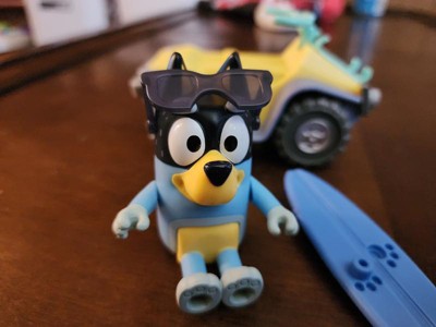 Bluey - figurine bluey et bandit en skatboard, figurines