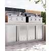 42W x 21H Inch Stainless Steel Doors for Outdoor Kitchens, Inch Flush Mount BBQ Access Door with Recessed Handle & Vents, for Outdoor Kitchen - 2 of 4