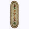 Earth Rugs Autumn Leaves Oval Stair Tread 27"x8.25", Braided Jute Rug with Fall Leaf Print for Rustic or Seasonal Home Decor - 2 of 3