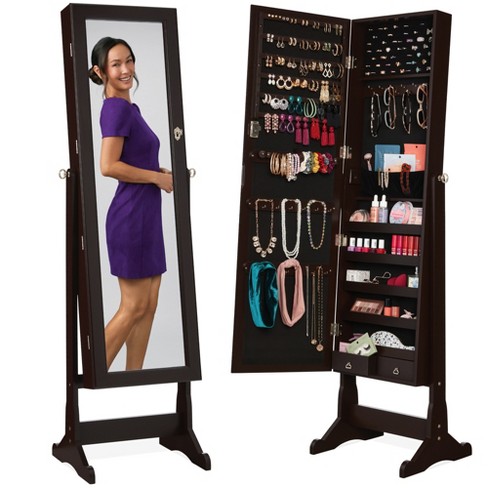 Mirror shop jewelry cabinet