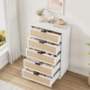 5/6 Drawer Rattan Dresser, Wooden Chest of Drawers for Bedroom, Closet, Entryway, Modern Storage Organizer, Easy Assemble - 4 of 4