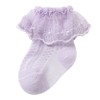 MyKids-Usa Baby Girl Solid Color Lace Mesh Design Princess Socks - 3 of 4
