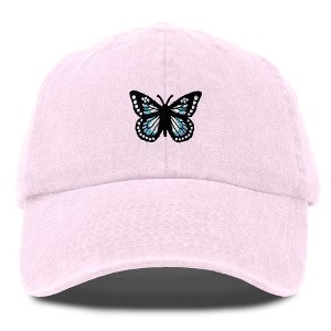 Dalix Butterfly Embroidered Cap Cotton Baseball Hat Garden Womens - 1 of 4