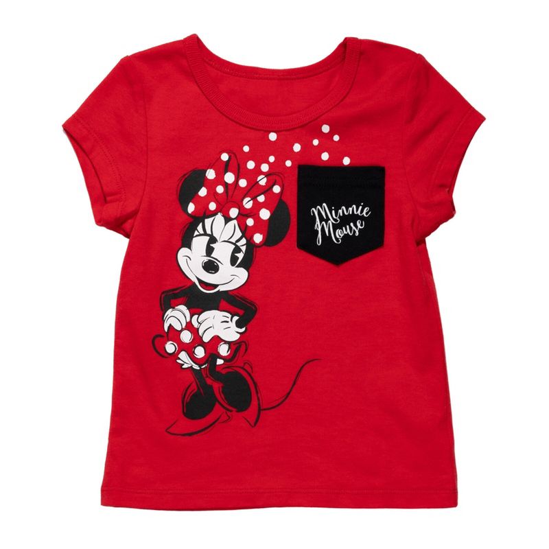 Disney Minnie Mouse Nightmare Before Christmas Winnie the Pooh Lilo & Stitch Sally Zero Girls T-Shirt Toddler to Big Kid, 2 of 8
