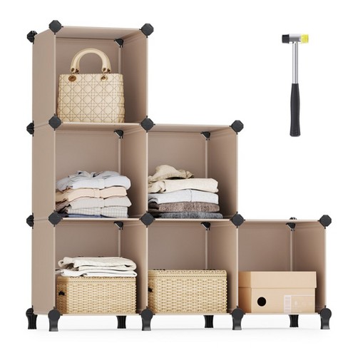 Songmics 6 Cube Storage Organizer Modular Storage Cube Bookshelf