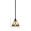 Toltec Lighting Any 1 - Light Pendant in  Matte Black with 7" Zion Art Glass Shade - 2 of 2